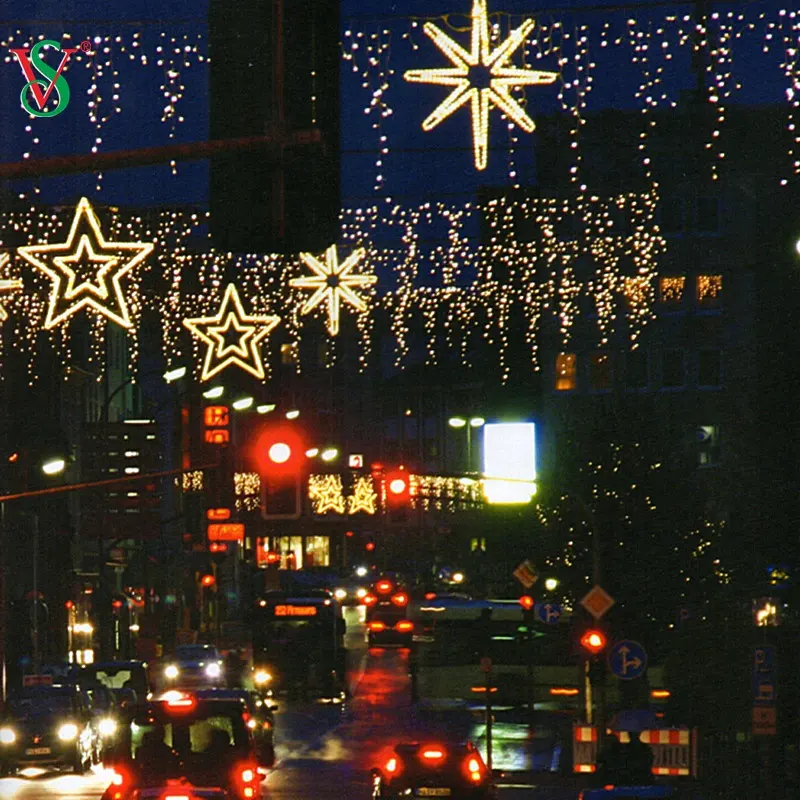 Illumination de vacances en plein air lumière de noël 2D flocon de neige étoile motif décoration lumières