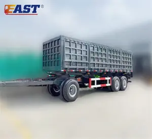 EAST China factory customized 3 axles livestock drawbar trailer truck/ 3 axle cargo delivery side wall full trailer for sale