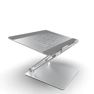 Soporte de mesa portátil para ordenador, soporte de Metal para PC, portátiles y tabletas plateadas, portátil plegable de aluminio, 100 Uds.