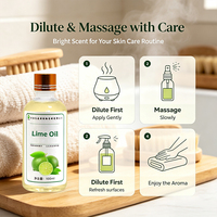 Huile Essentielle de Citron Vert Naturelle de Haute Qualité, Pure et Biologique, Vente en Gros en Vrac, Fournisseur OEM pour Bougies, Savons, Parfums et Diffuseurs