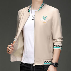 Manteau pour hommes brodé avec logo personnalisé en automne et en hiver veste nationale uniforme de baseball brodé tendance jeunesse manteau décontracté - Product Image 5