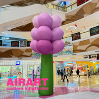 Fleurs gonflables, plantes florales gonflables, utilisation en magasin, fleur violette gonflable debout