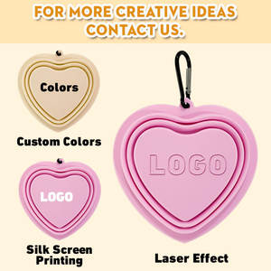 Tigela de Alimentação para Cães Dobrável Multicolorida, Fabricação Direta, Personalizável, Tigela de Silicone para Animais de Estimação com Clipe de Chaveiro - Product Image 5