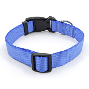 Adjustable Blue Nylon Dog <b>Collar</b> with Buckle Closure Simple Style All Seasons for Dogs - Product Image 1