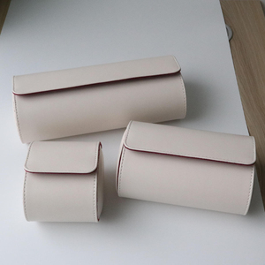 Quality Handmade Protective PU Leather Roll Box for <b>Watches</b> & Jewelry 3 Roll Design Travel Gift <b>Case</b> Packaging Snap Closure - Product Image 4