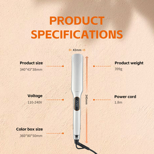 Catokan Rambut Profesional, Alat Pelurus Rambut Elektrik Keramik Titanium untuk Rambut Halus dan Lembut - Product Image 4