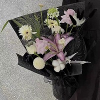 Papier crépon floral texturé fait main pour emballage artistique, utilisation par les fleuristes, bouquets de fleurs DIY, usage industriel, style floral