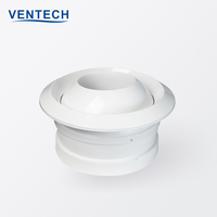 Diffuseur de jet d'air réglable en aluminium pour système de climatisation Ventech HVAC ODM/OEM