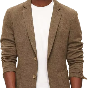 Veste de Costume Décontractée et Professionnelle pour Homme, Col en V, Anti-Plis, en Spandex/Polyester, Conception Personnalisée, Vente en Gros, Usage Quotidien - Product Image 1