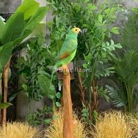 Loro Animatronic de alta calidad para interiores, modelos de loro verde de Amazon con cabeza impresa en 3D y garras a la venta