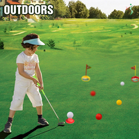 Vente en gros de mini jeux de golf pour enfants mini 8 pièces intérieur extérieur jeu de golf sport jouet en plastique ensemble de jeu d'entraînement de golf