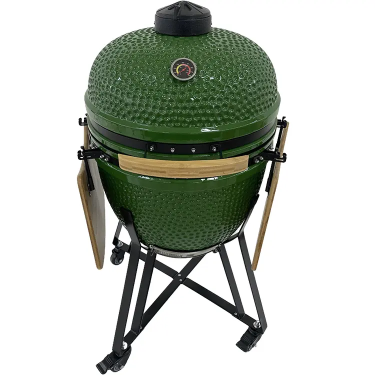 Barbacoa grande personalizada para acampar carbón barbacoa de cerámica parrilla Kamado cocina al aire libre