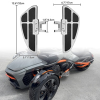 Planches de sol antidérapantes personnalisées en caoutchouc et aluminium pour conducteur, repose-pieds larges et repose-jambes pour Can-Am Spyder F3 / F3-S / F3-T (2015-2025)