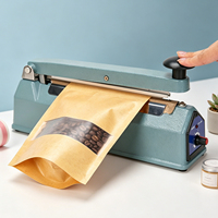 Sachets Doypack en papier kraft de qualité alimentaire avec fenêtre et fermeture éclair refermable, impression personnalisée acceptée pour café, snacks et thé