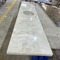 Dalle de pierre en quartz blanc naturel massif moderne pour plan de toilette de salle de bain et plan de travail de cuisine