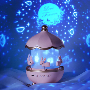 Projecteur de nuit pour enfants, carrousel de lapins, <span class=keywords><strong>veilleuse</strong></span> LED mignonne, projecteur d'étoiles pour <span class=keywords><strong>plafond</strong></span> de chambre - Product Image 5
