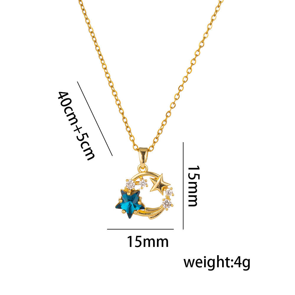 Personalized Planet Starry Sky 18K Gold Plated Stainless Steel Necklace  Pendants Stainless Steel Jewelry Necklace for Women