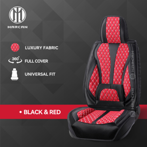 Marcan Housse de siège de voiture en cuir de luxe imperméable et anti-taches, universelle, noire, pour voiture - Product Image 2