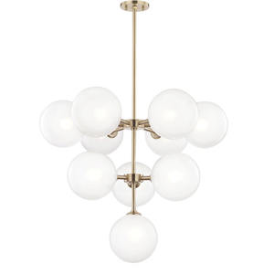 Simig Lighting 2020 Retro Design <span class=keywords><strong>Cosmos</strong></span> 8 Light Lámpara colgante horizontal con latón mantequilla - Product Image 1