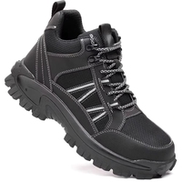 Bottes de sécurité épaisses anti-écrasement à embout d'acier unisexe, chaussures antidérapantes anti-perforation pour le travail en usine, hiver et automne