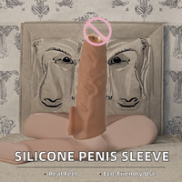 Extension de pénis en silicone réutilisable, manchon extenseur pour pénis, jouet corporel
