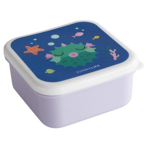 Sunny Life <b>Kids</b> Lunch <b>Box</b> Blue Crab Design Bpa Free Plastic Container Portable Food <b>Storage</b> Rectangle Shape - Product Image 2