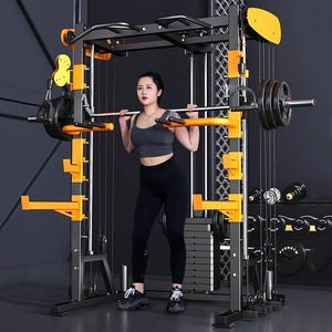 Máquina Smith multifuncional de acero para gimnasio en casa, equipo para entrenamiento de fuerza, soporte para sentadillas, press de banca con barra. - Product Image 1