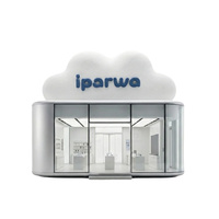 Iparwa Boutique Modulaire Métallique Préfabriquée Extensible et Personnalisable, Prête à l'emploi, Style Moderne, pour Vitrine, Magasin, Maison Intelligente et Boutique AI