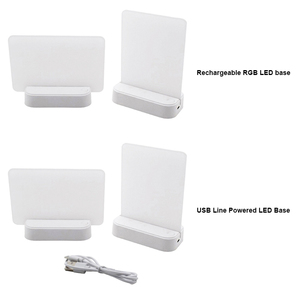 HTPmart Sublimation Acrylic <strong>Photo</strong> <strong>Frames</strong> <strong>5</strong> <strong>X</strong> <strong>7</strong> in LED Light Panels with Plastic Base 7Colors Light Rechargeable &amp; USB Models - Product Image 3