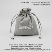 Pochette de luxe personnalisée en suède avec logo imprimé, sac à cordon en velours doux pour emballage de bagues, colliers, boucles d'oreilles et montres