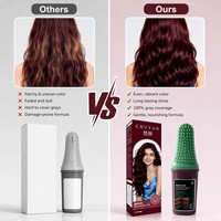 Crème colorante permanente pour cheveux Bourgogne à base de plantes, qualité cosmétique, couvre les cheveux gris, fabrication directe usine OEM, marque privée, logo personnalisé