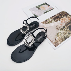 2021 New Women Cross Border <strong>Flip</strong> <strong>Flops</strong> Jelly Flat Beach Sandals and slippers - Product Image 3