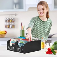 Boîtes de rangement multi-compartiments pour sachets d'épices, sachets de thé, sachets de sauce, idéales pour l'organisation de la cuisine, du garde-manger, des armoires et du bureau