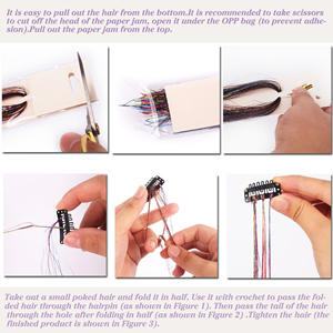 Accesorios de arcoíris de 120cm, 18 colores, brillo dorado, Pelo trenzado, Kit de oropel de seda de ganchillo para extensión de cabello - Product Image 3