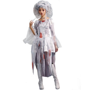 <span class=keywords><strong>Zombie</strong></span> vampiro juego de rol Vestido corto blanco Halloween fantasma <span class=keywords><strong>novia</strong></span> Cosplay <span class=keywords><strong>disfraz</strong></span> con uniforme de rendimiento de sangre - Product Image 3
