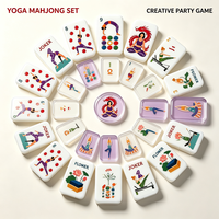 Ensemble de Mahjong Américain en Acrylique Premium, 160 Tuiles, Design Artistique Exquis, Kit de Mahjong pour Joueurs, Cadeau de Vacances pour Femmes