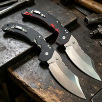 Couteau de poche d'extérieur en acier 8Cr13MoV avec manche G10, outil EDC, grand couteau pliant personnalisable pour le camping (OEM)