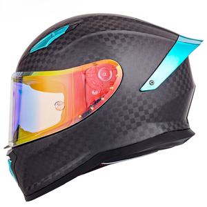 Casco de Motocicleta de Fibra de Carbono con Certificación DOT, Nuevo Casco Integral para Motociclismo de Carreras con Visión de Gran Angular - Product Image 6