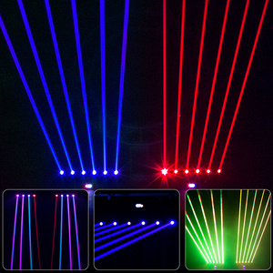 Shehds 3W RGB 3in1 Full Color 6 Occhi Luce Laser RGB DMX Testa Mobile per Palcoscenico Barra Laser per <span class=keywords><strong>Par</strong></span> e DJ Disco Party - Product Image 5
