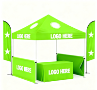 Tentes de réception promotionnelles personnalisées avec logo 10x20 pieds, robustes et résistantes, imperméables, pliables, pour stands de salons professionnels en intérieur/extérieur