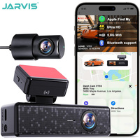 Caméra embarquée double objectif avec vision nocturne, enregistrement en boucle, dissipateur thermique personnalisé, écran IPS, capteur G, 4K 25fps à l'avant, 1080P 25fps à l'arrière, FINDMY