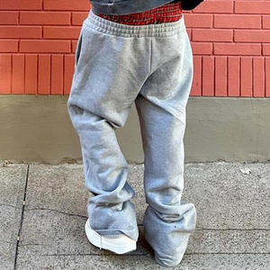 Calças de moletom QIANSHI para homens, calças de moletom de cintura dupla largas e largas de algodão para homens, calças de moletom pesadas e grandes - Product Image 5