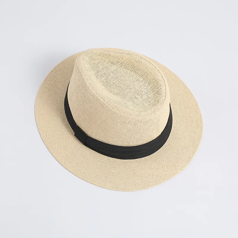 2021 새로운 도착 파나마 모자 자연 여름 플로피 밀짚 모자 비치 밀짚 모자