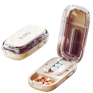 قاطع حبوب دواء ترويجي متوفر، علبة دواء بلاستيكية من البولي بروبيلين، صندوق تقسيم حبوب الدواء الصغير والمريح - Product Image 5