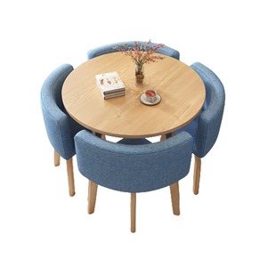 Ensembles de mobilier de restaurant modernes : 1 table et 4 chaises pour centres commerciaux, cafés, salons de thé, salons de beauté, lieux de loisirs, petites tables de réunion - Product Image 2