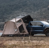ADA OVERLAND Tienda de Campaña de Techo Súper Ligera, Resistente a la Intemperie, con Anexo, para 4 Personas, para Acampar en Coche, Aventuras al Aire Libre