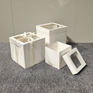 Cake <b>Boxes</b> 12x12x12 Cake Box With Windows Cake Packaging Box <b>Bakery</b> - Product Image 6