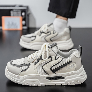 New Hot Autumn Men's Shoes Breathable Mesh Casual Walking Sports Shoes Men's Trendy Versatile Thick-soled Sports Running Shoes - Product Image 5