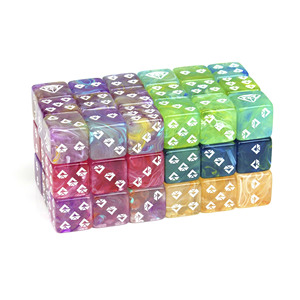 Dados de Juego RPG D6 de 16 mm con Patrón de Diamantes Personalizado, Nuevo Estilo, Multicolor, Acrílicos, Poliédricos, Hechos en Fábrica - Product Image 1