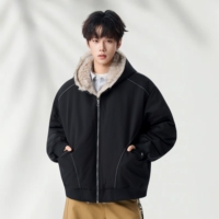 Vestes d'hiver pour hommes en gros d'usine, fermeture éclair, col en fourrure polyvalent et décontracté pour garder au chaud, vestes d'hiver chaudes pour hommes